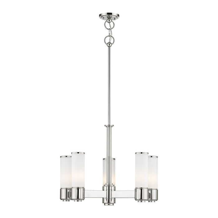 Five Light Chandelier from the Weston collection in Polished Nickel finish