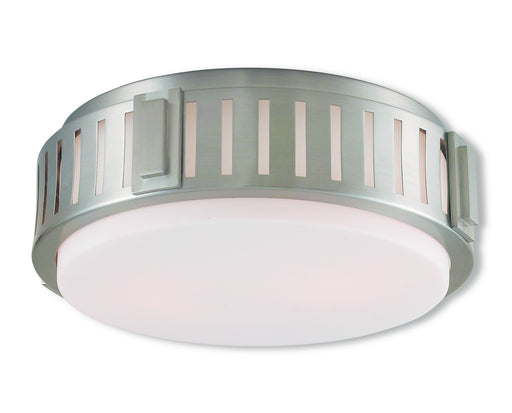 Livex Lighting - 65512-91 - Two Light Ceiling Mount - Portland - Brushed Nickel