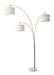 Adesso Home - 4250-21 - Three Light Arc Lamp - Bowery - White Marble