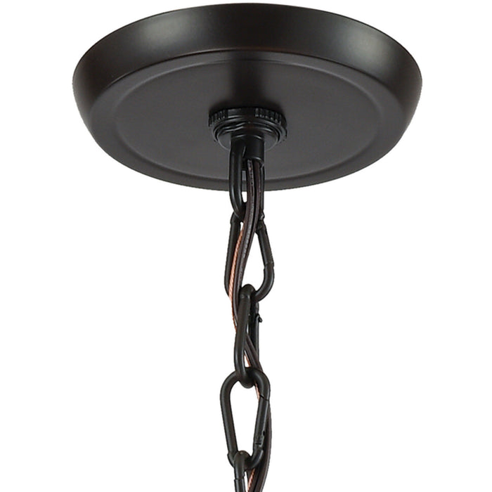 Three Light Chandelier from the Weaverton collection in Oil Rubbed Bronze finish