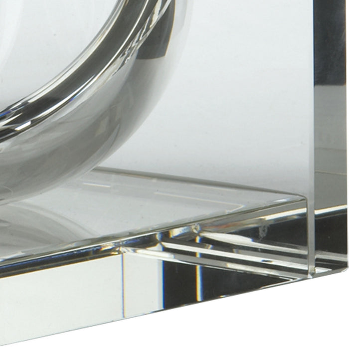 Bookends from the Crystal Sphere collection in Clear finish
