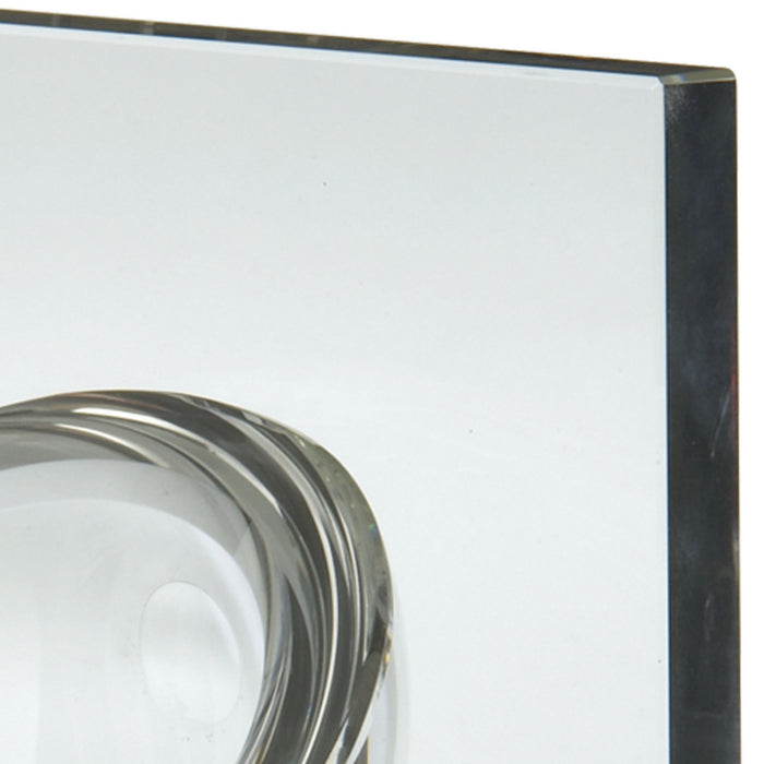 Bookends from the Crystal Sphere collection in Clear finish