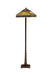 Meyda Tiffany - 26567 - Two Light Floor Lamp - Cambridge - Oakaag Orange Purple/Blue