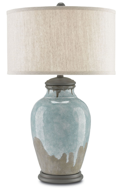 Currey and Company - 6000-0057 - One Light Table Lamp - Chatswood - Blue-Green/Gray/Hiroshi Gray