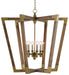 Currey and Company - 9000-0008 - Six Light Lantern - Bastian - Chestnut/Brass