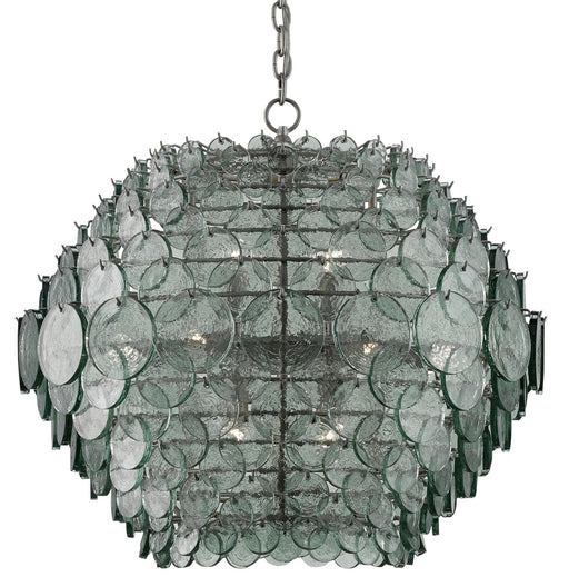 Currey and Company - 9000-0009 - 14 Light Chandelier - Braithwell - Painted Silver Granello