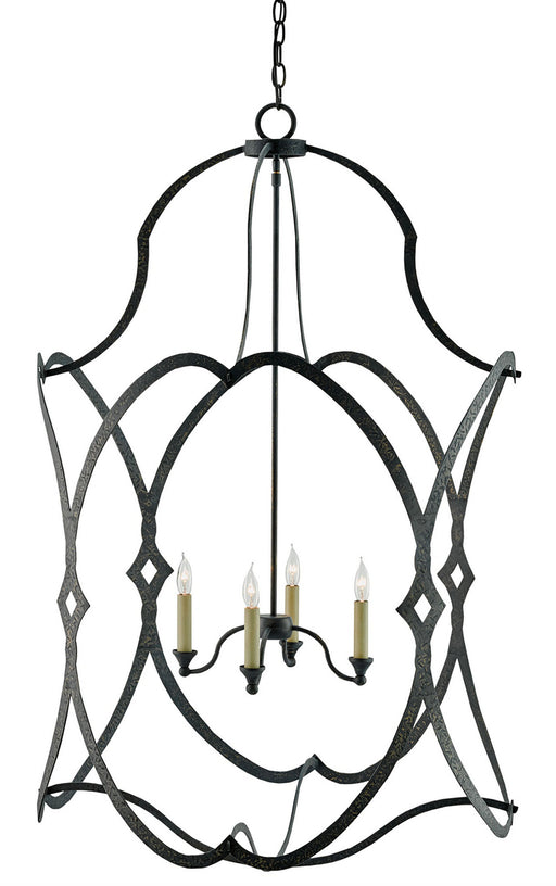 Currey and Company - 9000-0025 - Four Light Lantern - Charisma - French Black