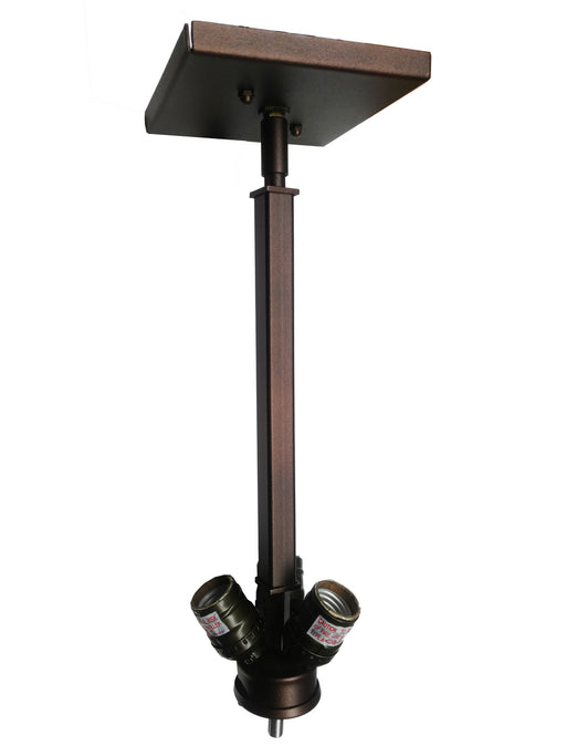 Meyda Tiffany - 178530 - Three Light Inverted Pendant Hardware - T`` Mission`` - Mahogany Bronze