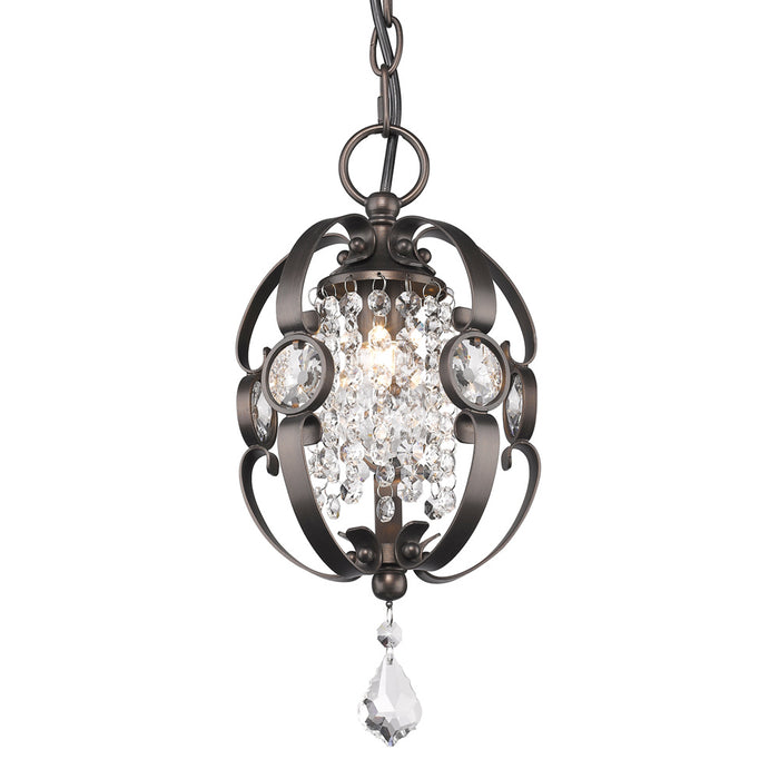 One Light Mini Pendant from the Ella collection in Brushed Etruscan Bronze finish