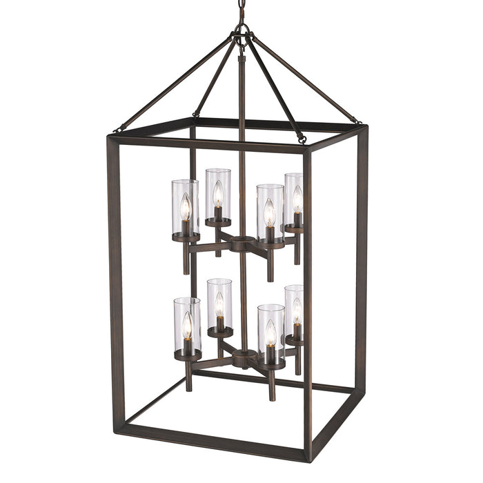 Eight Light Pendant from the Smyth collection in Gunmetal Bronze finish