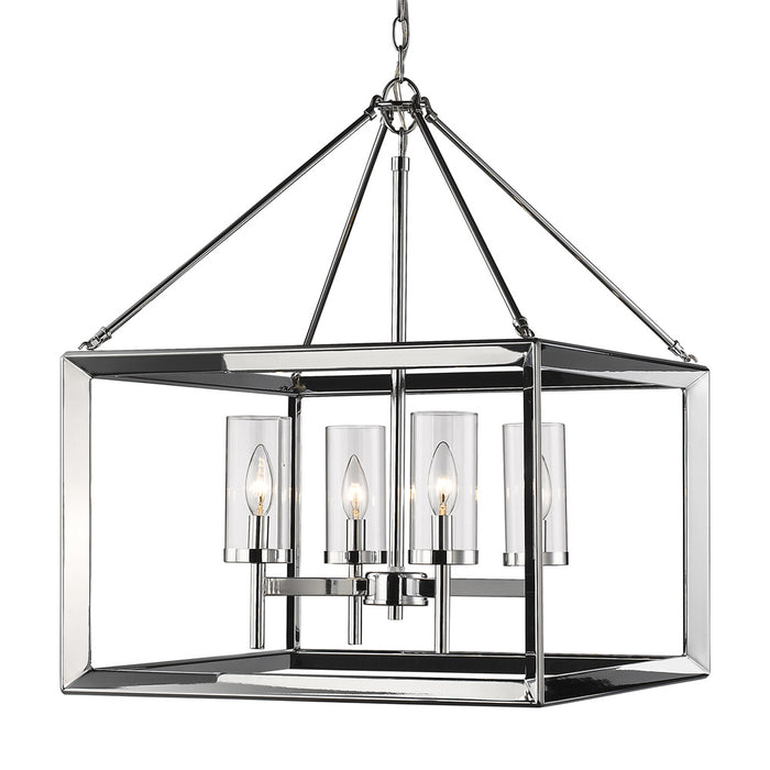 Four Light Chandelier from the Smyth collection in Chrome finish