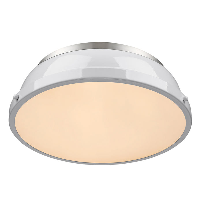 Two Light Flush Mount from the Duncan collection in Pewter finish