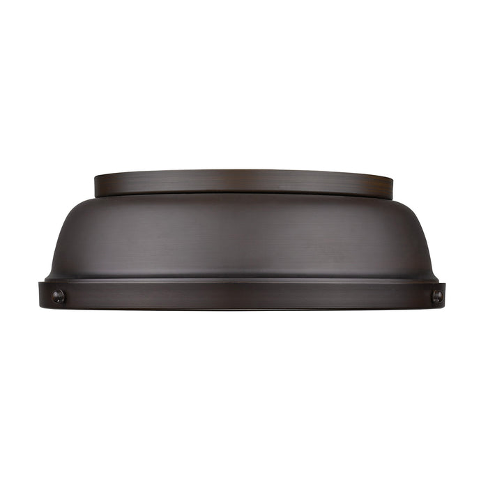 Two Light Flush Mount from the Duncan collection in Rubbed Bronze finish