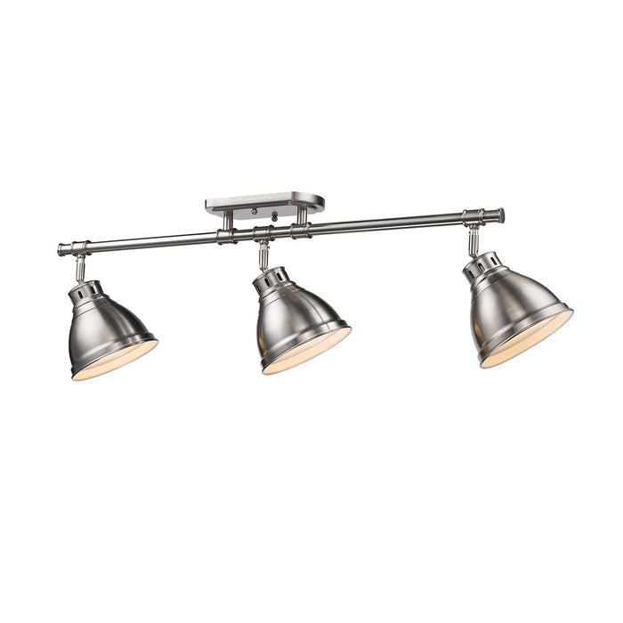 Three Light Semi-Flush Mount from the Duncan collection in Pewter finish