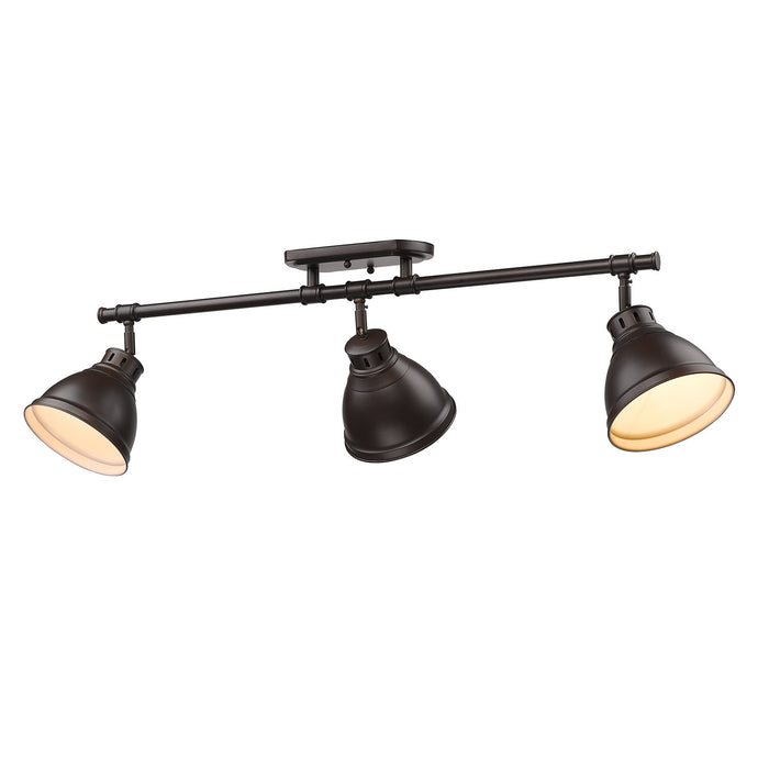 Three Light Semi-Flush Mount from the Duncan collection in Rubbed Bronze finish
