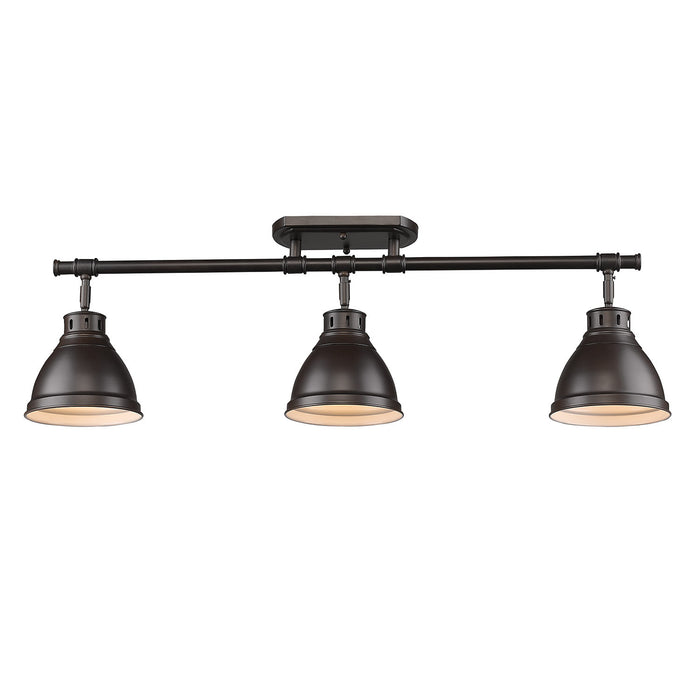 Three Light Semi-Flush Mount from the Duncan collection in Rubbed Bronze finish
