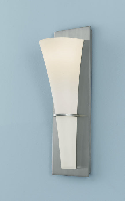 One Light Wall Sconce from the Barrington collection in Brushed Steel finish