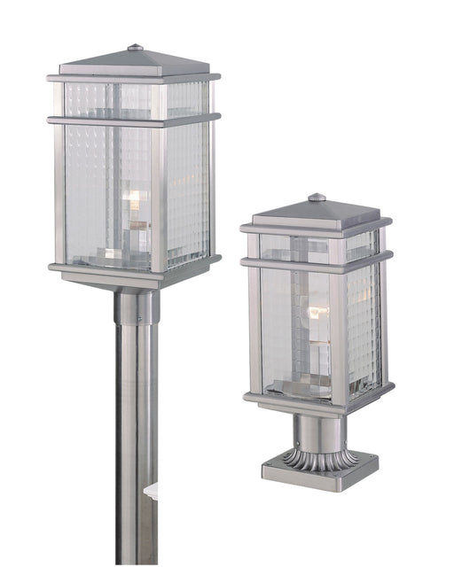 Generation Lighting - OL3407BRAL - One Light Outdoor Post Top - Mission Lodge - Brushed Aluminum