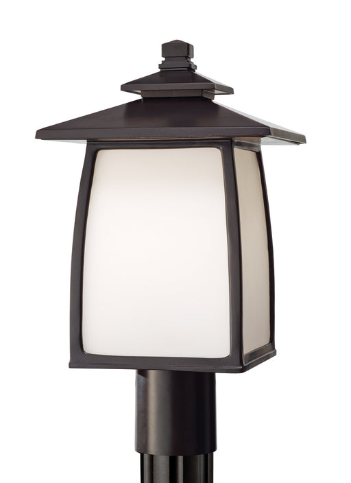 Generation Lighting - OL8508ORB - One Light Outdoor Post Lantern - Wright House - Oil Rubbed Bronze