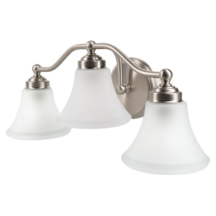 Three Light Wall Sconce from the Soleil 3 Light Sconce collection in Brush Nickel finish