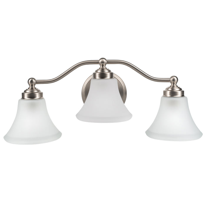 Three Light Wall Sconce from the Soleil 3 Light Sconce collection in Brush Nickel finish