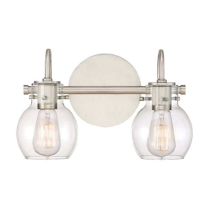 Two Light Bath Fixture from the Andrews collection in Antique Nickel finish