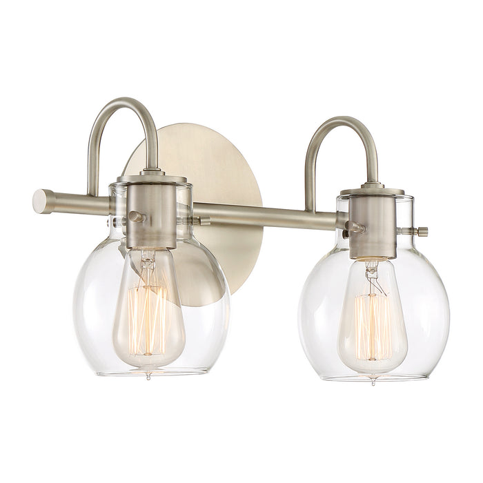 Two Light Bath Fixture from the Andrews collection in Antique Nickel finish