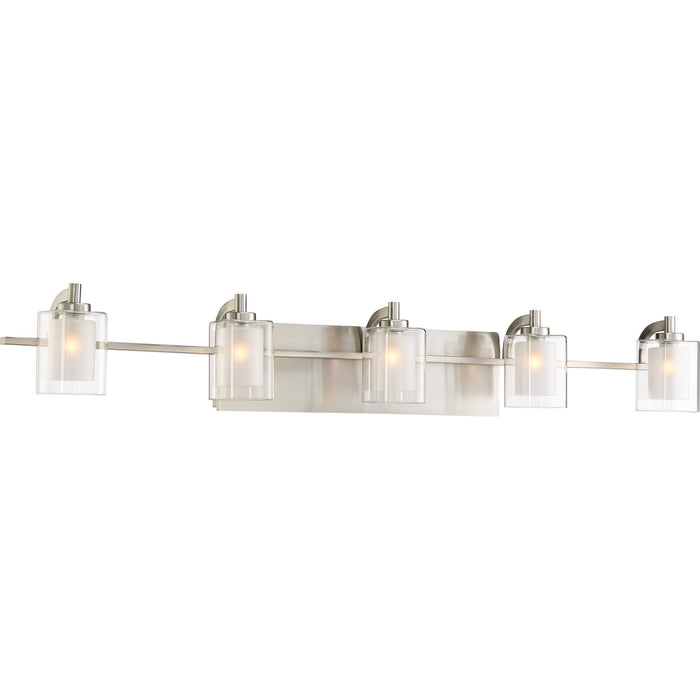 Five Light Bath Fixture from the Kolt collection in Brushed Nickel finish