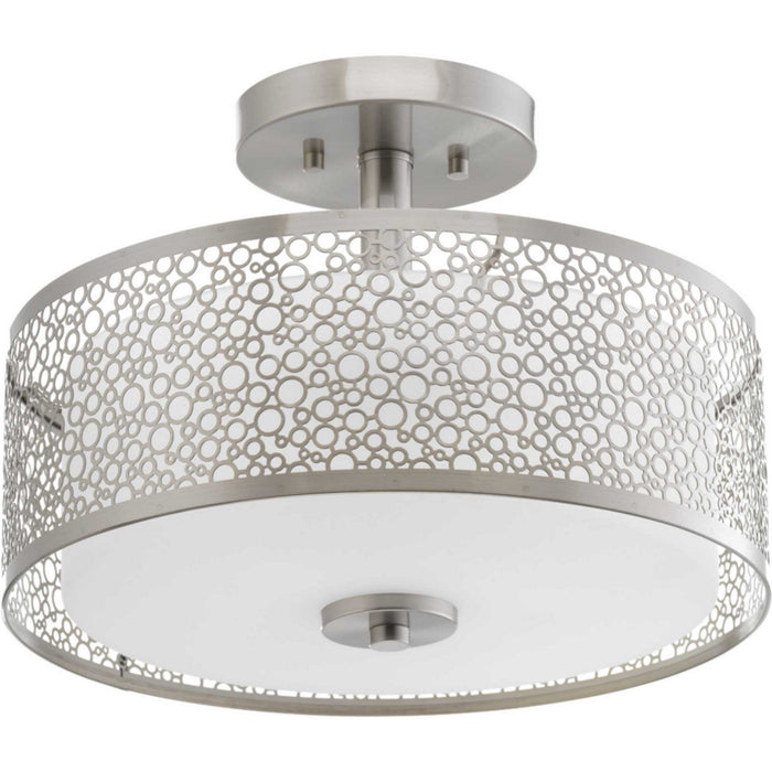 LED Semi-Flush Mount from the Mingle LED collection in Brushed Nickel finish