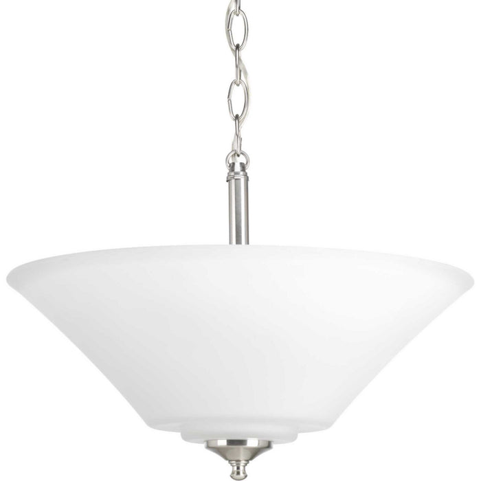 Three Light Semi-Flush Convertible from the Joy collection in Brushed Nickel finish