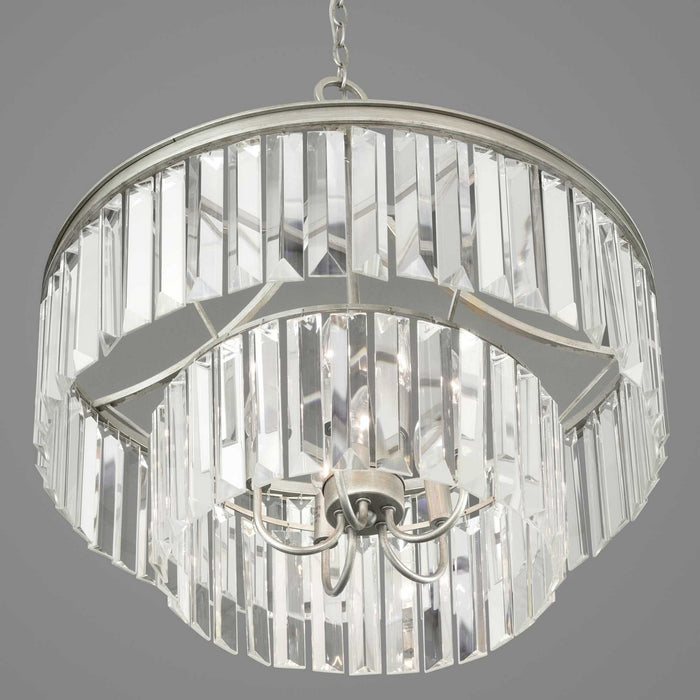 Five Light Pendant from the Glimmer collection in Silver Ridge finish