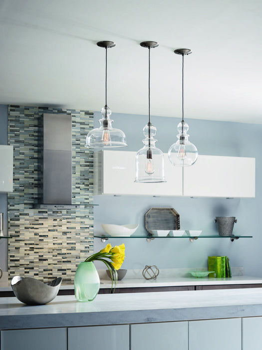 One Light Pendant from the Staunton collection in Brushed Nickel finish