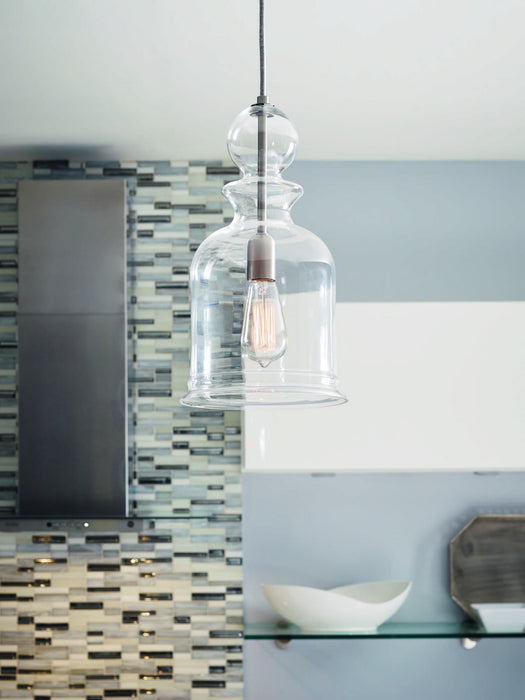 One Light Pendant from the Staunton collection in Brushed Nickel finish