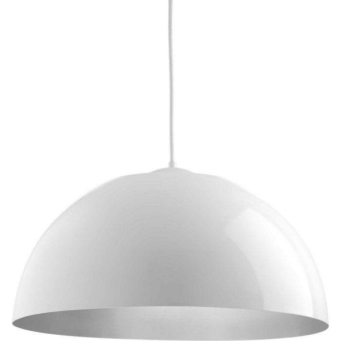 LED Pendant from the Dome collection in White finish