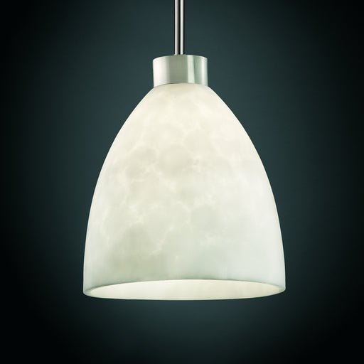 Justice Designs - CLD-8814-18-NCKL-BKCD - One Light Pendant - Clouds - Brushed Nickel
