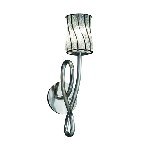 Justice Designs - WGL-8911-10-SWCB-NCKL - Wall Sconce - Wire Glass™ - Brushed Nickel