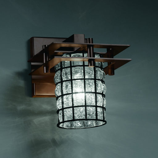Justice Designs - WGL-8171-10-GRCB-DBRZ - Wall Sconce - Wire Glass™ - Dark Bronze