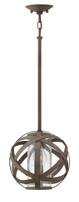 Hinkley - 29707VI - One Light Outdoor Pendant - Carson - Vintage Iron