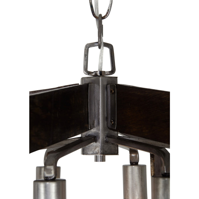 Nine Light Chandelier from the Lofty collection in Steel finish
