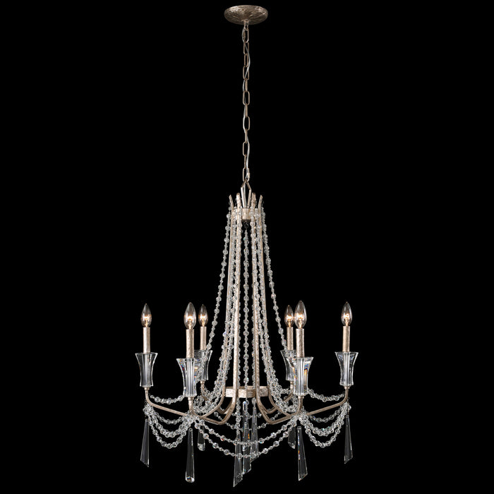 Six Light Chandelier from the Barcelona collection in Transcend Silver finish