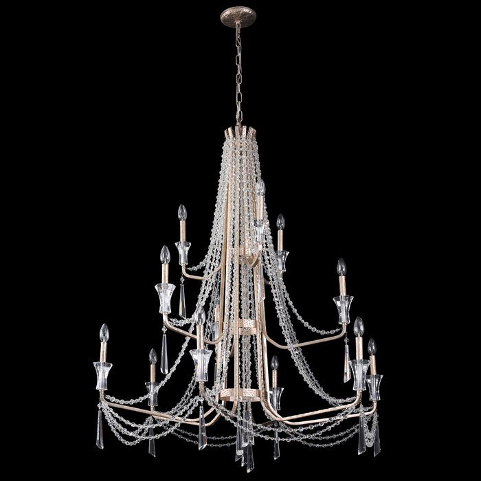 12 Light Chandelier from the Barcelona collection in Transcend Silver finish