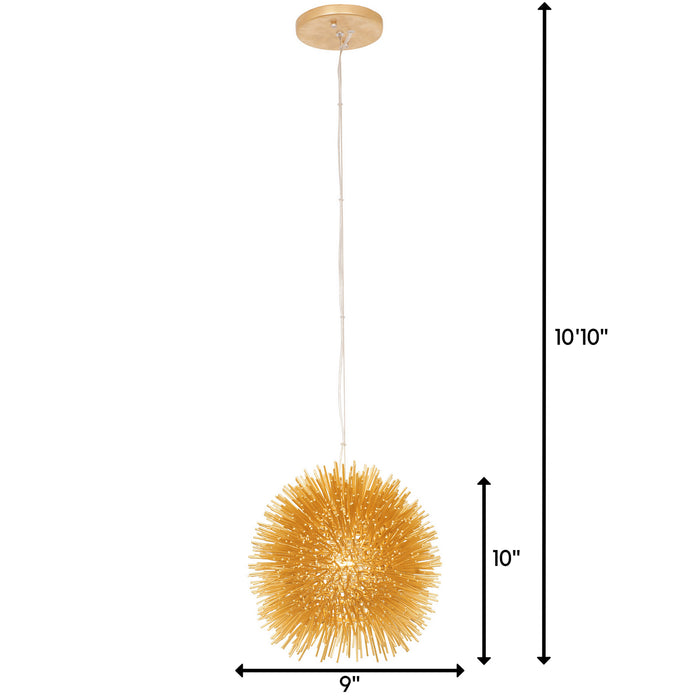 One Light Mini Pendant from the Urchin collection in Gold finish