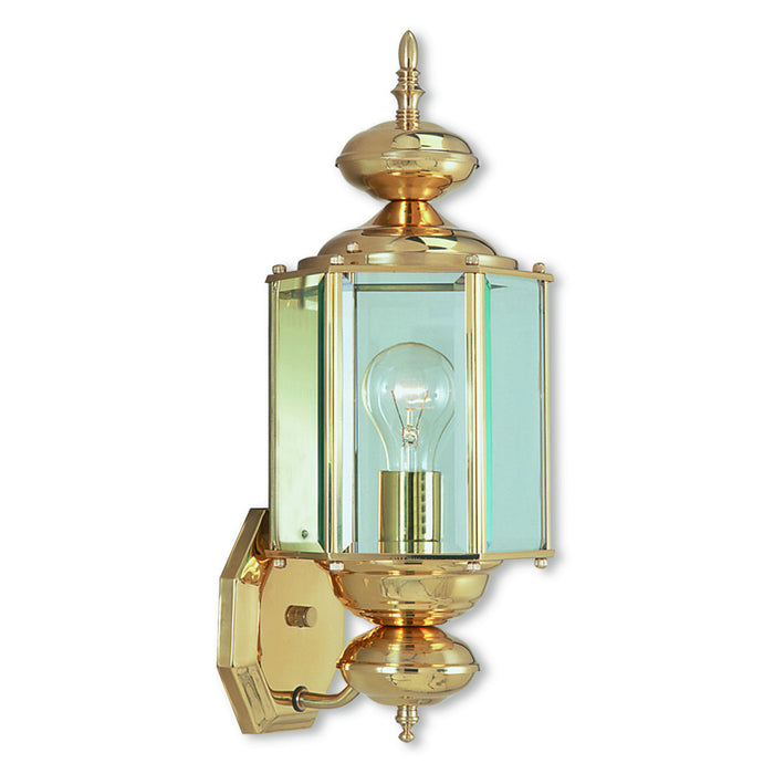 Livex Lighting - 2006-02 - One Light Outdoor Wall Lantern - Outdoor Basics - Polished Brass