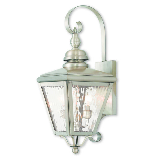 Livex Lighting - 2031-91 - Two Light Outdoor Wall Lantern - Cambridge - Brushed Nickel