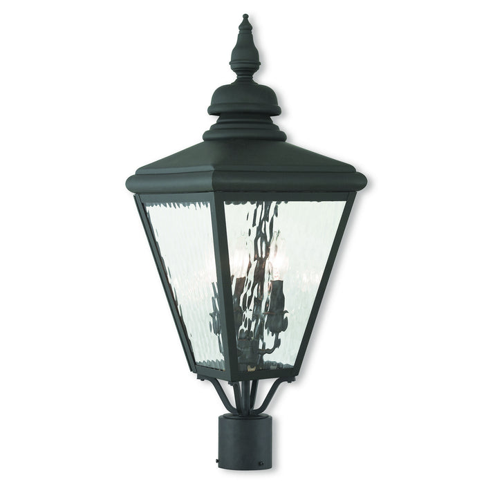 Livex Lighting - 20433-04 - Three Light Post-Top Lanterm - Cambridge - Black