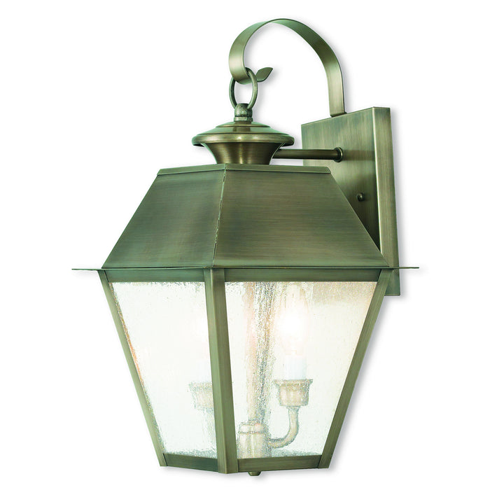 Livex Lighting - 2165-29 - Three Light Outdoor Wall Lantern - Mansfield - Vintage Pewter