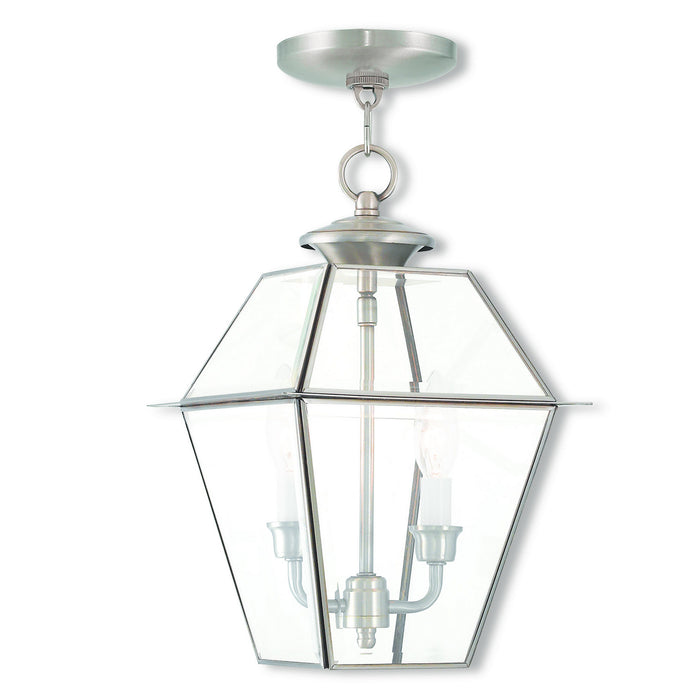 Livex Lighting - 2285-91 - Two Light Outdoor Pendant - Westover - Brushed Nickel