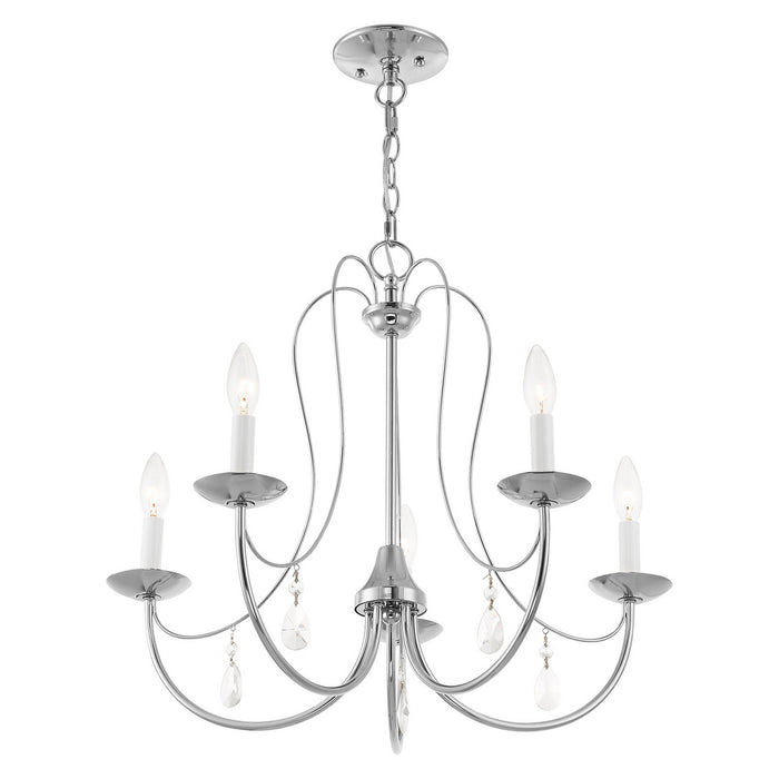 Five Light Chandelier from the Mirabella collection in Polished Chrome finish
