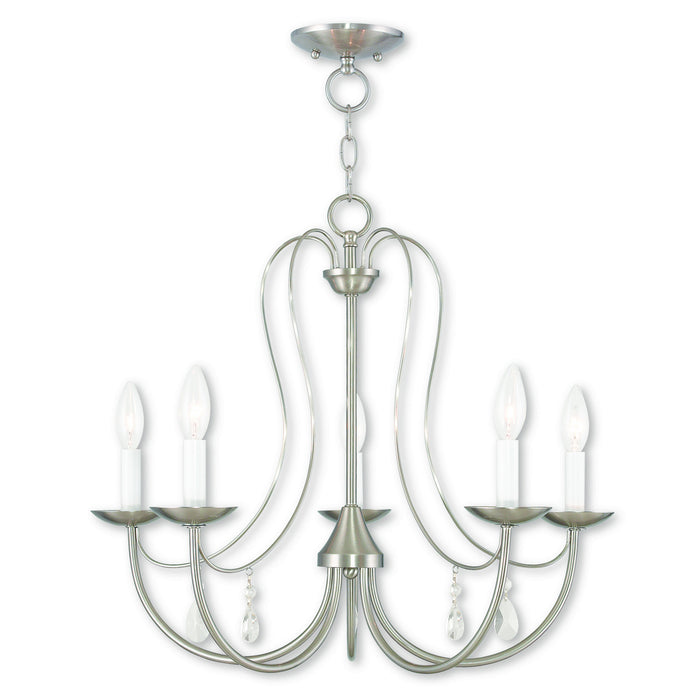 Livex Lighting - 40865-91 - Five Light Chandelier - Mirabella - Brushed Nickel