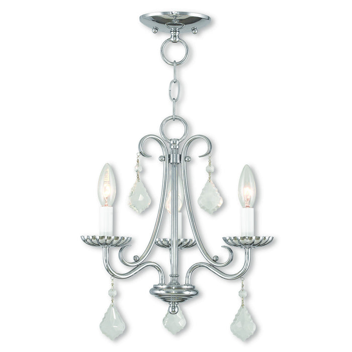 Livex Lighting - 40873-05 - Three Light Mini Chandelier - Daphne - Polished Chrome